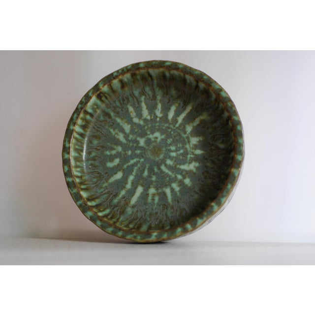 Blue Scandinavian Art Pottery Birka Bowls by Gunnar Nylund from Rörstrand, Sweden, 1960s, Set of 2 For Sale - Image 8 of 15