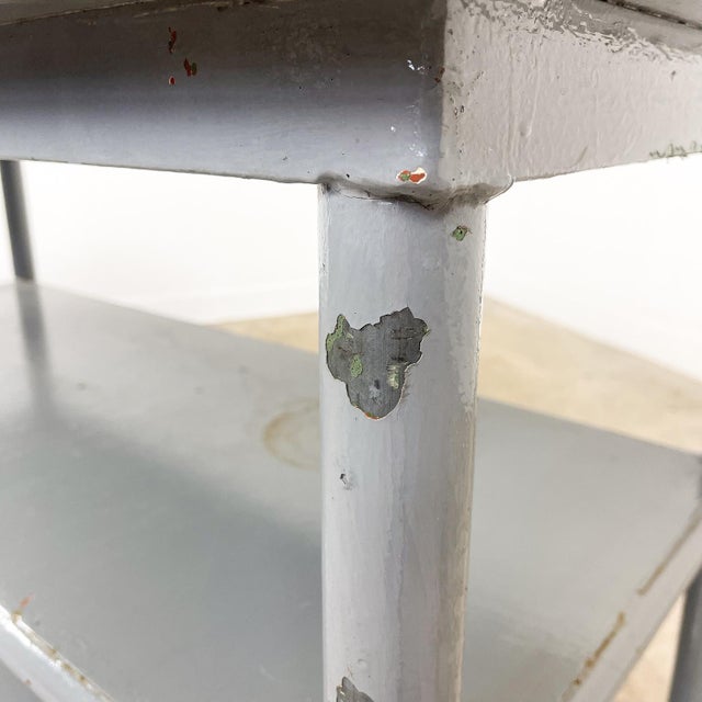 Metal Industrial Metal Three-Tier Worktable, 1980s For Sale - Image 7 of 10