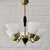 Mid-Century Modern Scandinavian Chandelier in Brass and Glass, 1940s For Sale - Image 10 of 10