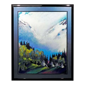 Earl Biss "Camp at the Gap Near Arrow Creek" Framed Hand Signed