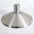 A silver single hanging light metal Diskos pendant lamp Circa 1960s. Includes plastic grate that goes in pendant. Will...