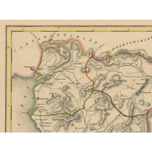 Map of Merionethshire by Lewis, 1844 For Sale - Image 3 of 10