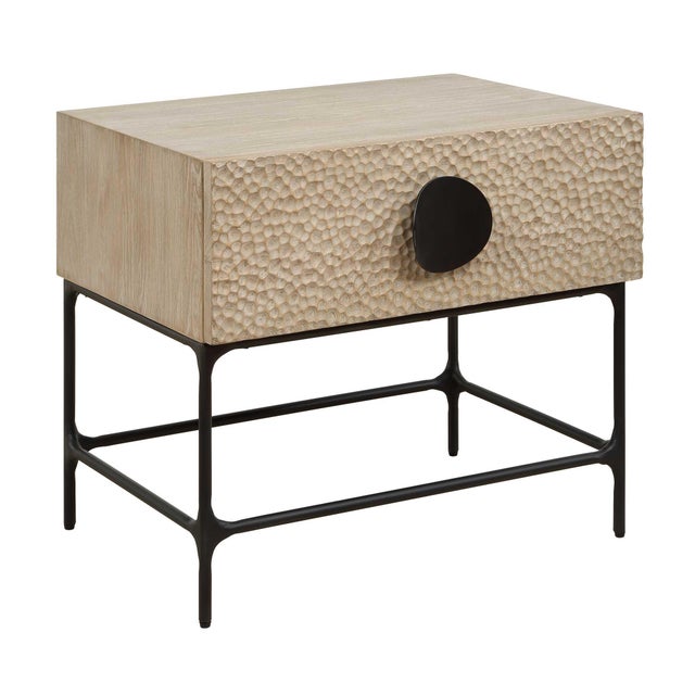 2020s Lunar Wooden Side Table For Sale - Image 5 of 11