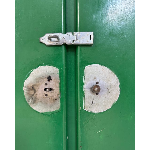 Vintage Green Metal Cabinet, 1950s For Sale - Image 13 of 14
