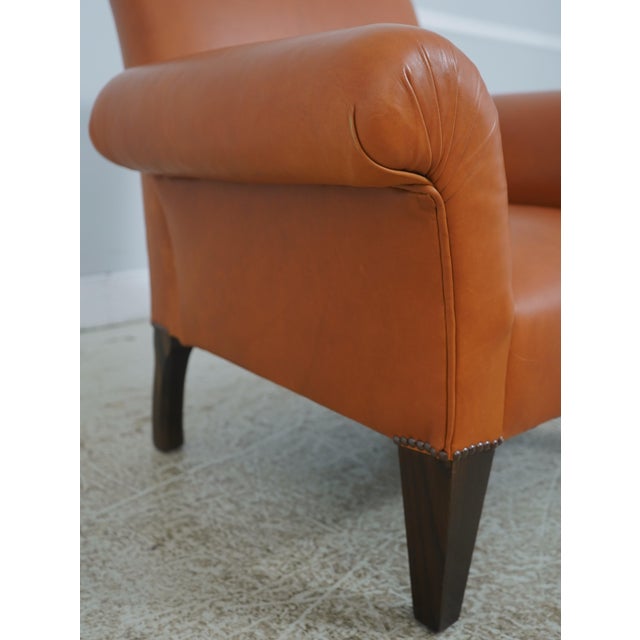 Pair of George Smith Butterfly Leather Club Chairs For Sale - Image 11 of 18