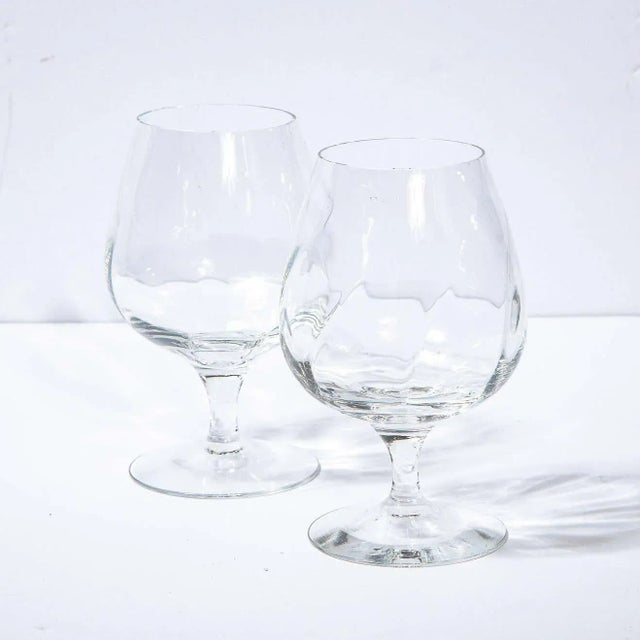 Tiffany and Co. Tiffany & Co. Translucent Crystal Brandy Snifter - Set of 4 For Sale - Image 4 of 11
