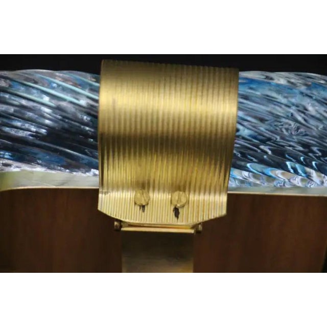 Sky Blue Twisted Photo Frame in Murano Glass and Brass from Barovier E Toso For Sale - Image 12 of 18