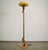 Vintage 1940's Art Deco floor lamp for sale. It's a beautiful sculptural lamp with a solid oak round base and solid oak...