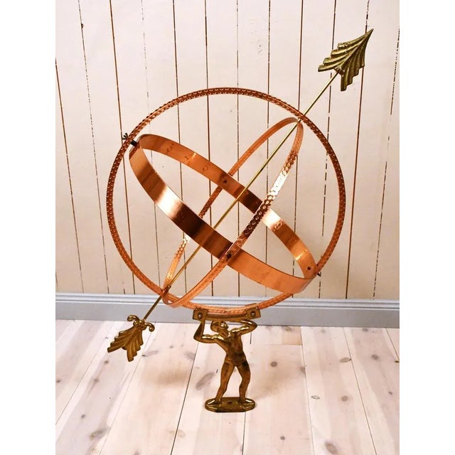 Large Swedish Wrought Copper Garden Sundial, 1960s For Sale - Image 3 of 11