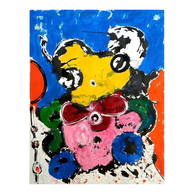 19.6" by 25.5" Mikki Lee' #3 - Contemporary Oil Painting by Diane Grant, Unframed - Pablo Picasso For Sale