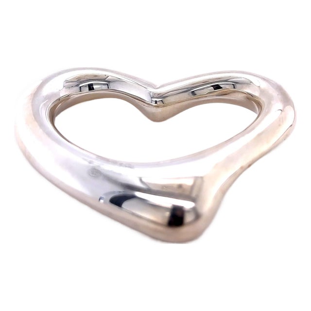 Tiffany & Co. Sterling Silver Elsa Peretti Open Heart Baby Rattle 45.06g For Sale