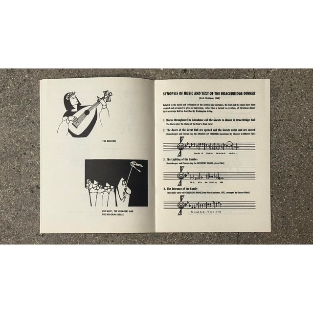 The Legendary Yosemite Ahwahnee Christmas DInner at Bracebridge Hall 1971 Menu and Booklet. Menu Cover Photo by Ansel Adams Signed For Sale - Image 9 of 10