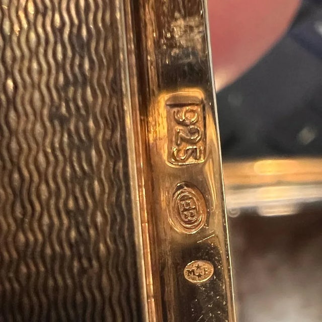 German Emil Brenk Gilt Sterling Silver, Onyx and Gemstone Cosmetic Case For Sale In Denver - Image 6 of 18