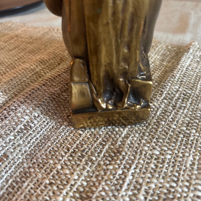 Art Deco -- 1970's Pompeian Bronze Literature Bookend For Sale - Image 4 of 6