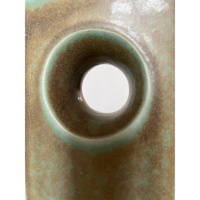 Forest Green Large Ceramic Stoneware Table Lamp from Knabstrup Atelier, Denmark, 1970s For Sale - Image 8 of 15