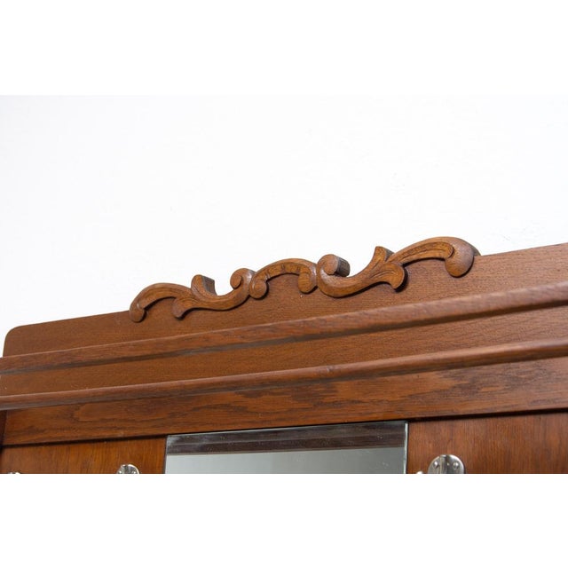 Brown Art Nouveau Coat and Hat Hanger, Austria-Hungary, 1910 For Sale - Image 8 of 13