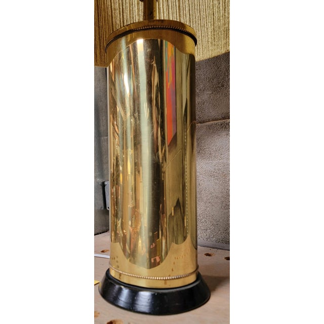 Brass Table Lamp Manner of Curtis Jere For Sale - Image 9 of 11