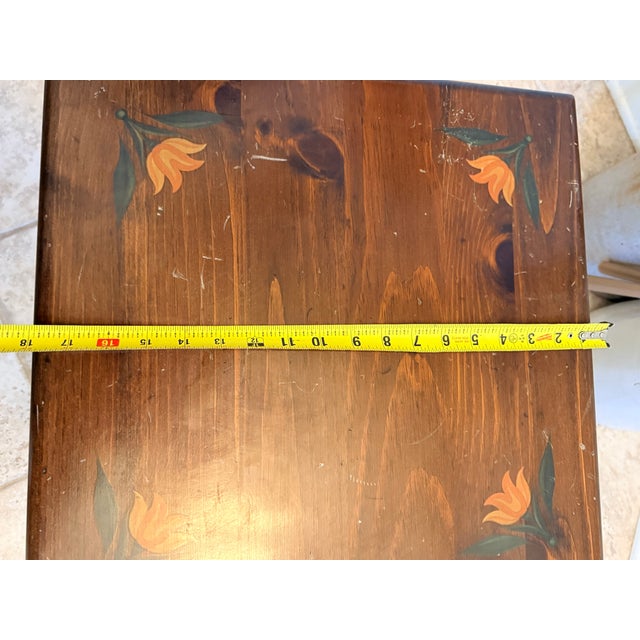 Wood 1970s Kling Folk Painted Side Table For Sale - Image 7 of 10