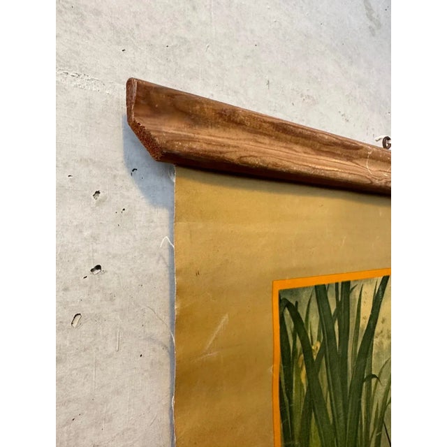 Vintage Linen School Map In Ditch and Pond For Sale - Image 10 of 12