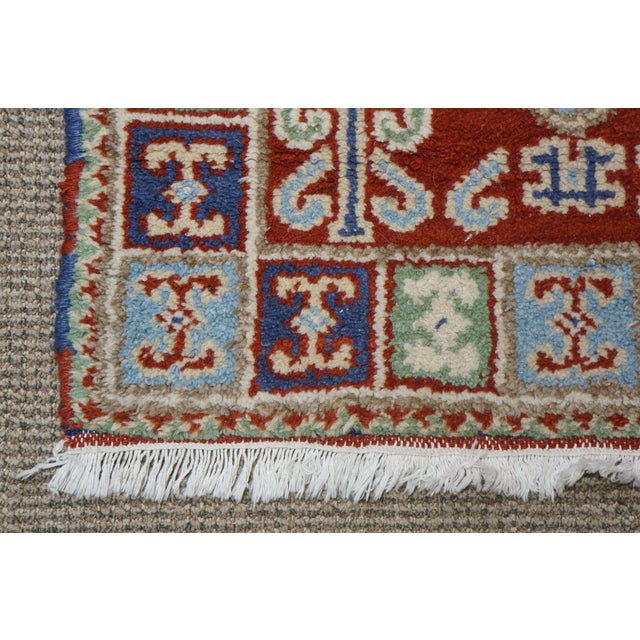 Vintage Indian Platinum Tribal Wool Rug Runner Carpet Mat 26" X 48" For Sale - Image 4 of 11