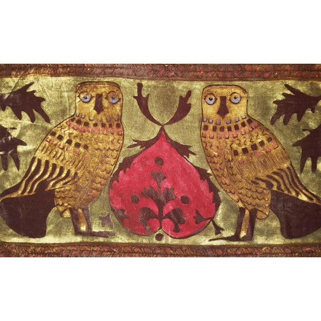 Civette Owls Silk Velvet Pillow Cover For Sale
