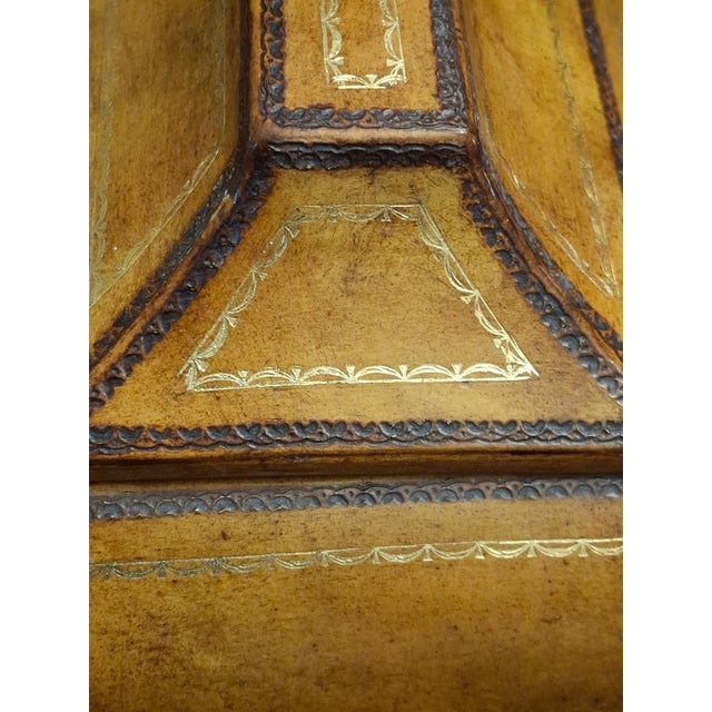 Tan 1980s Maitland Smith Tooled Leather and Brass Mounts Decorative Box For Sale - Image 8 of 10