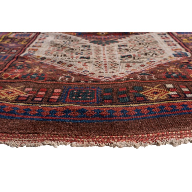 1900 - 1909 Antique Circa 1900 Oversize Brown Serab Hand Knotted Wool Runner 4ft 1in X 22ft 3in For Sale - Image 5 of 14