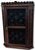 Outstanding Antique Beautifully Hand Carved Solid Mahogany Wall Hanging Corner Cabinet - Signed & Dated 1900 For Sale - Image 9 of 18