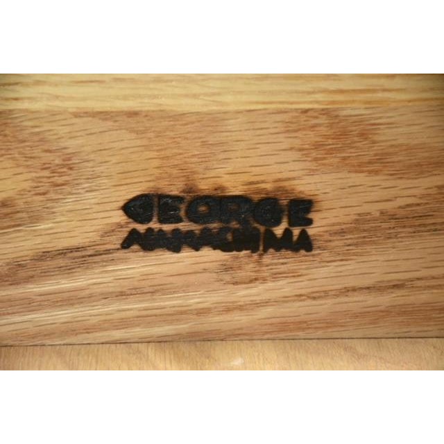 1950s Refinished George Nakashima Walnut and Carpathian Elm Burl 84” Credenza for Widdicomb Model 205 For Sale - Image 13 of 13