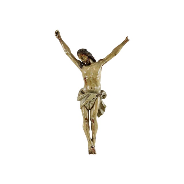 Anriquw Polychrome Wooden Corpus Christi Sculpture, 1700s For Sale - Image 15 of 15