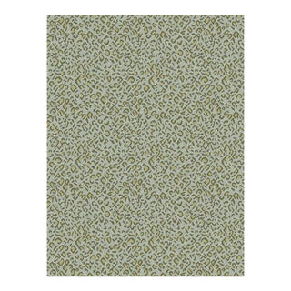 Panthera Spotted Leopard Hand-Looped Area 6' x 9' Rug - Peridot Green For Sale