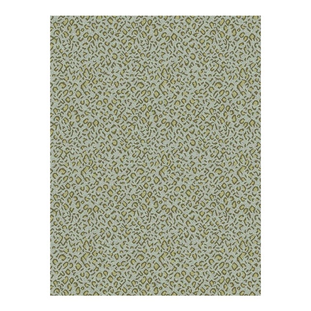 Panthera Spotted Leopard Hand-Looped Area 6' x 9' Rug - Peridot Green For Sale