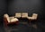 1960s Brutalist Lounge Chairs in Pine and Leather by Carl Straub, 1960s, Set of 5 For Sale - Image 5 of 18
