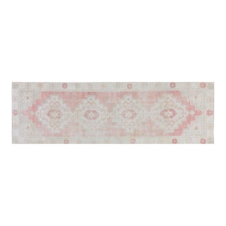 Vintage Turkish Anatolian Hand Knotted Wool Rug, 2'7''x9' For Sale