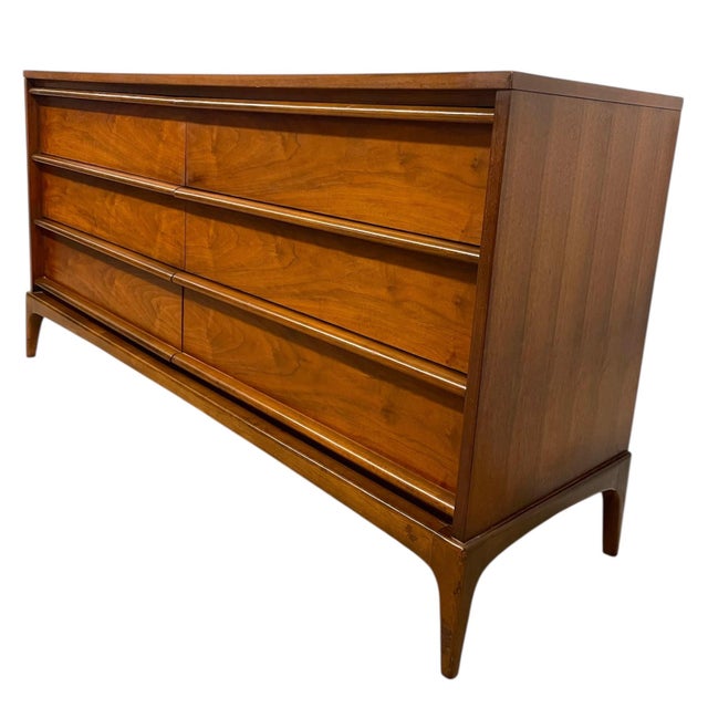 Mid-Century Modern Vintage Mid Century Modern Solid Walnut Credenza Dovetail Drawers. For Sale - Image 3 of 11