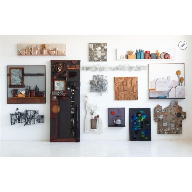 Wood Max Neufeldt “Heart and Kettle” Assemblage Collage, Santa Barbara 1975 For Sale - Image 7 of 7