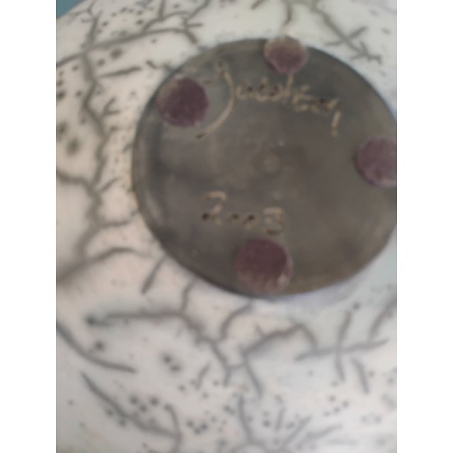 Ceramic Kate and Will Jacobson Art Pottery Raku Vessel With Bear Sculpture For Sale - Image 7 of 7