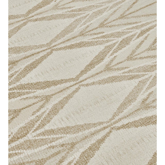 Vintage Swedish Geometric Hooked Rug, Handwoven Wool at Doris Leslie Blau For Sale In New York - Image 6 of 10