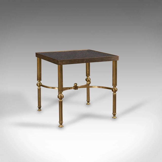 1970s Trio of Vintage French Brass Nest Tables For Sale - Image 10 of 13
