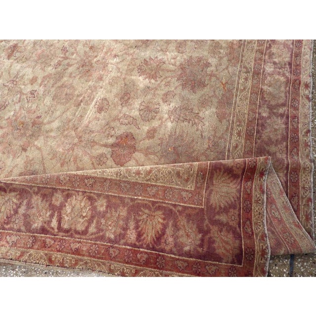 Taupe Galerie Shabab Collection Early 20th Century Turkish Oushak Accent Rug For Sale - Image 8 of 9