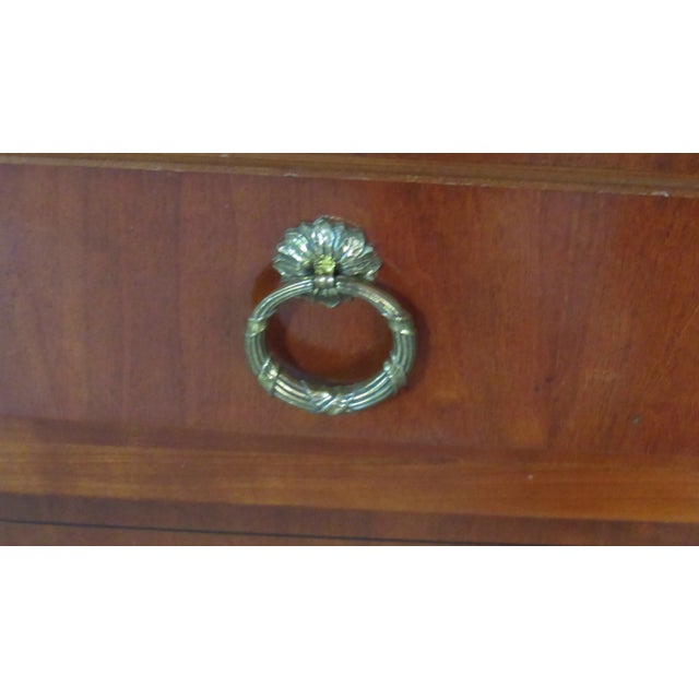 1980s Baker Furniture French Empire Cherry Wood and Parcel Ebonized Sideboard For Sale - Image 9 of 10