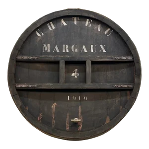 French Château Margaux Wine Barrel Top Façade Ca. 1910
