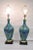 Mid 20th Century Mid Century Italian Modern Blue Glazed Ceramic Pottery "Earth" Table Lamp - Pair For Sale - Image 5 of 10