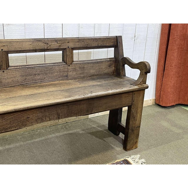 Wood Late 19th Century Rustic Chestnut Bench For Sale - Image 7 of 18