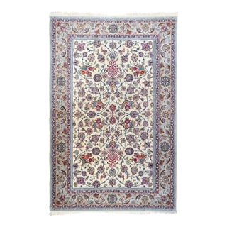 Extremely Fine Persian Isfahan Wool & Silk Rug 7'0'' X 10'0'' For Sale