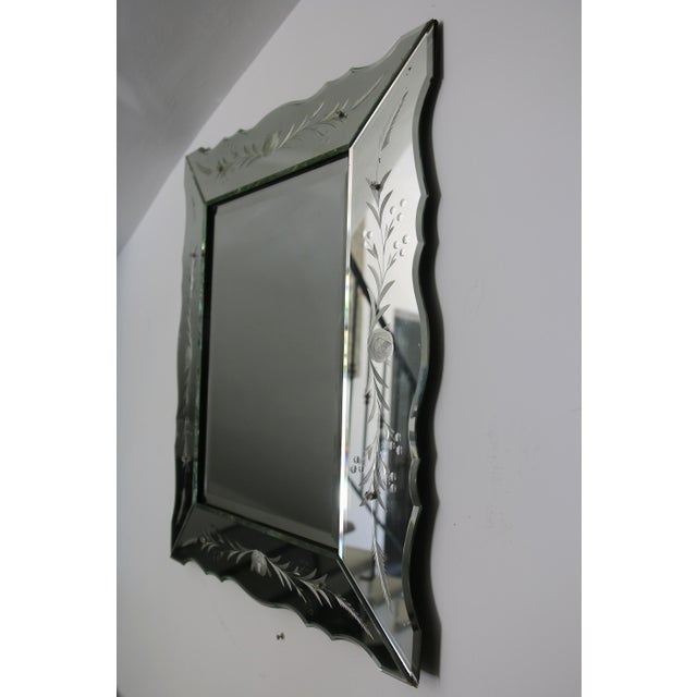Venetian Beveled Mirror, 1940s-1950s For Sale - Image 11 of 15