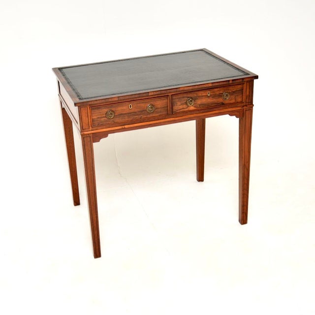 Antique Georgian Inlaid Writing Table, 1800s For Sale - Image 11 of 11
