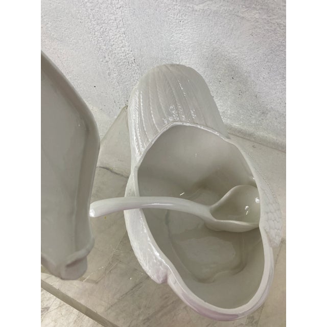 Italian Vintage Ceramic Owl Tureen, Italian For Sale - Image 3 of 8