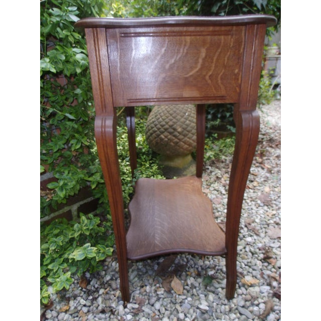 Antique France Art Nouveau Dressing Table in Oak, 1890s For Sale - Image 5 of 15