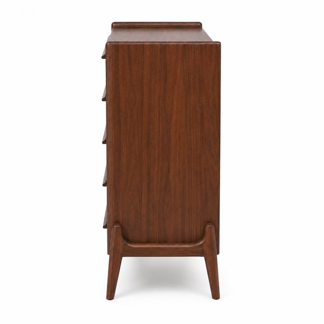 Mid-Century Modern Mid Century Walnut Highboy Dresser For Sale - Image 3 of 3